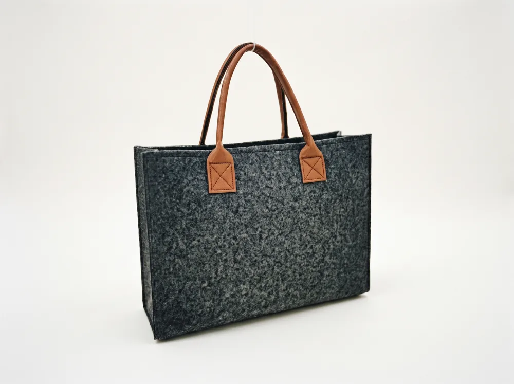 Tote de fieltro reciclado de la línea eco